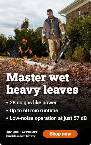 WG582 40V 780 CFM 190 MPH brushless leaf blower: Master wet heavy leaves. Shop now.